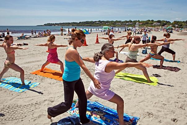 Yoga on the beach