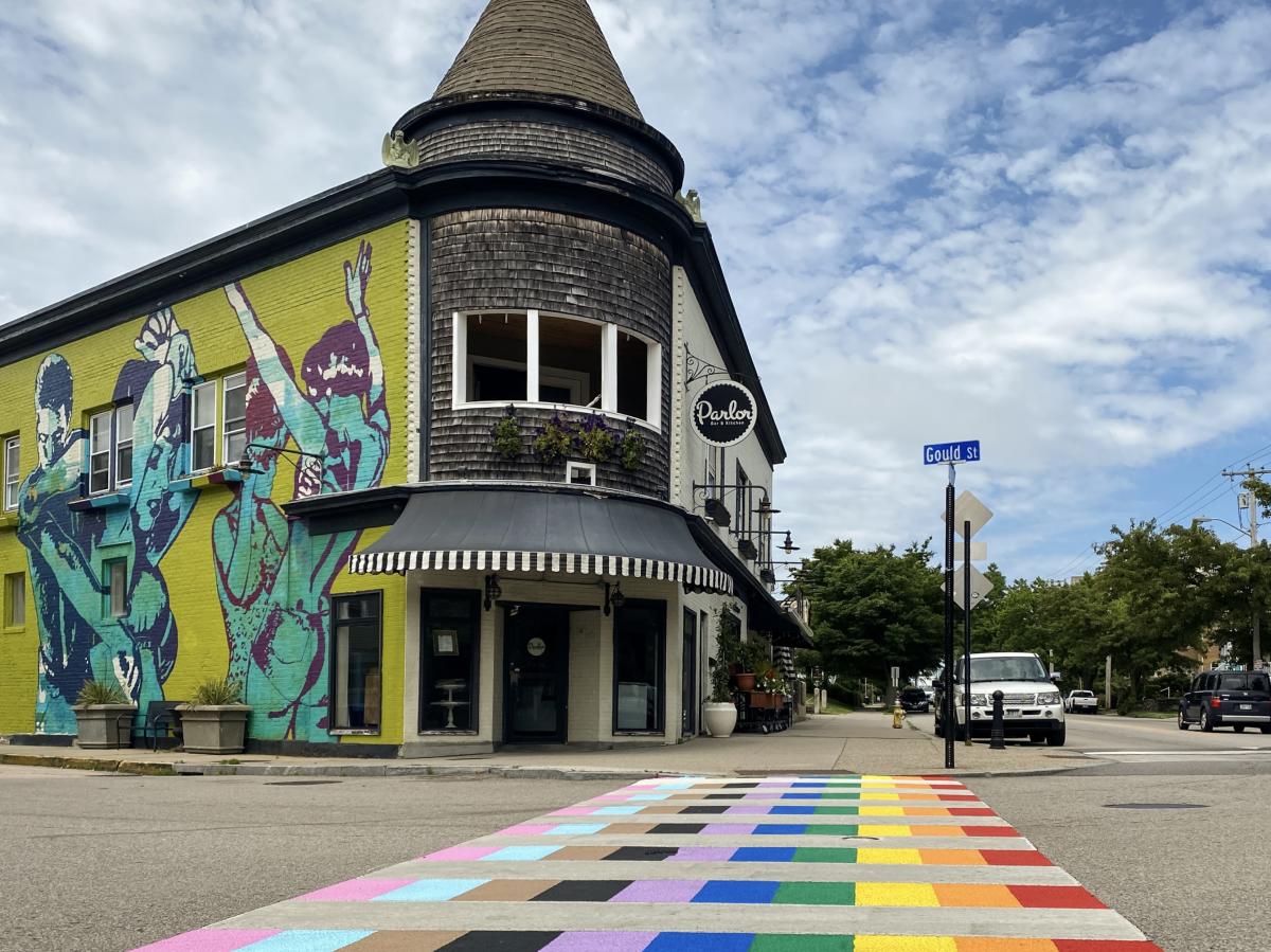 Rainbow Crosswalk on Broadway