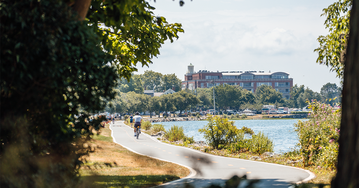 Biking East Bay Bike Path Bristol